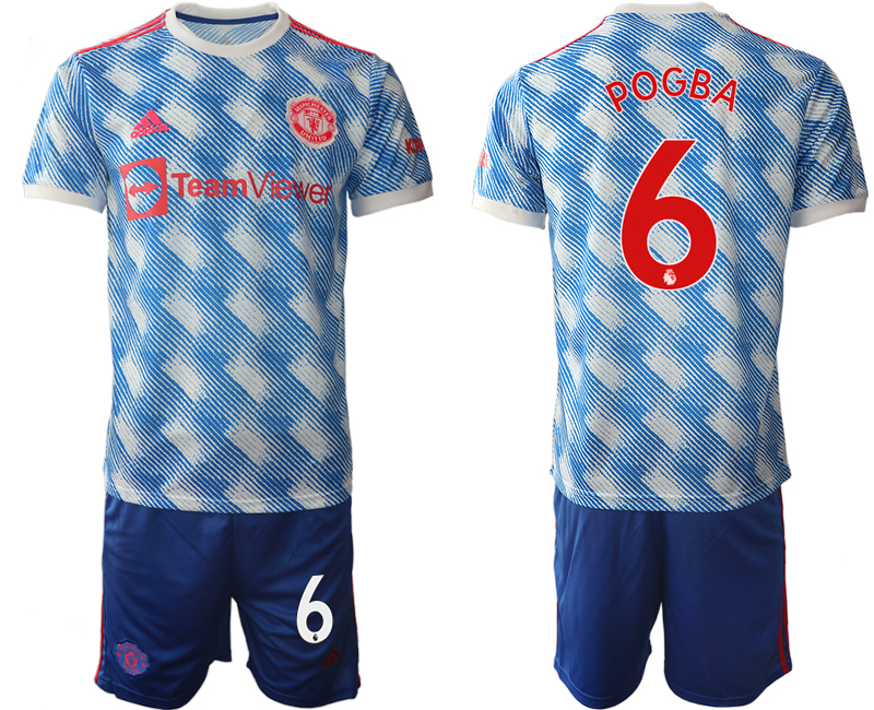 Men 2021-2022 Club Manchester United away blue #6 Soccer Jersey
